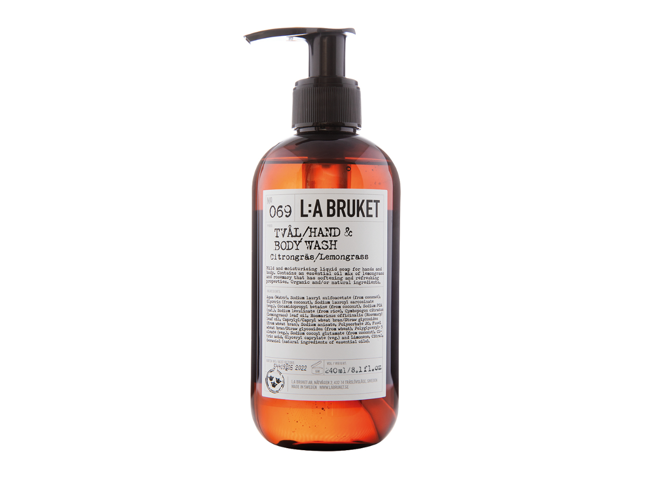 069 Hand & Body Wash Lemongrass 240 ml