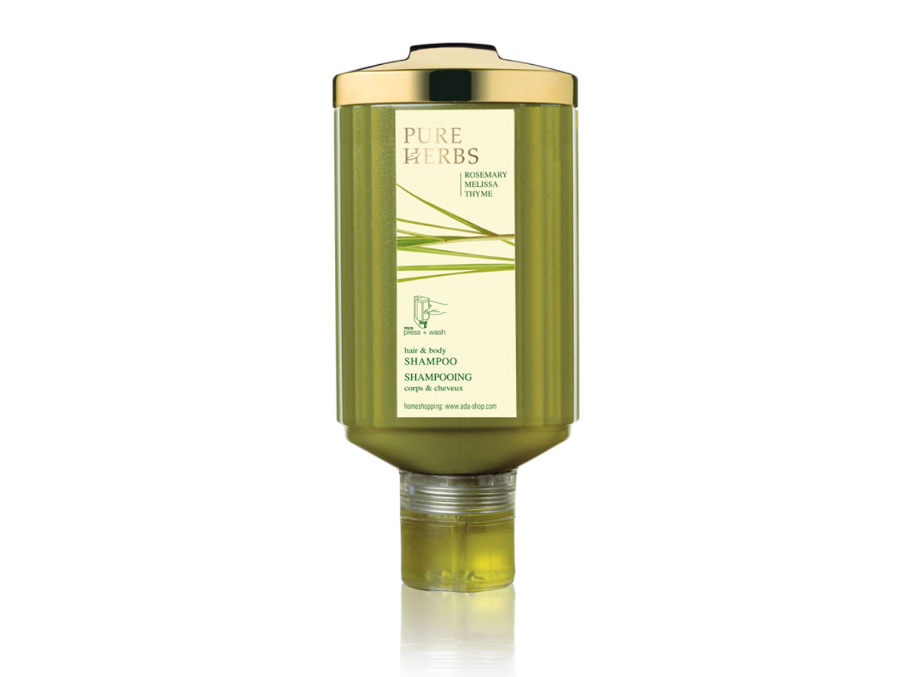 Pure Herbs Haar & Körper Shampoo - press+wash, 300 ml
