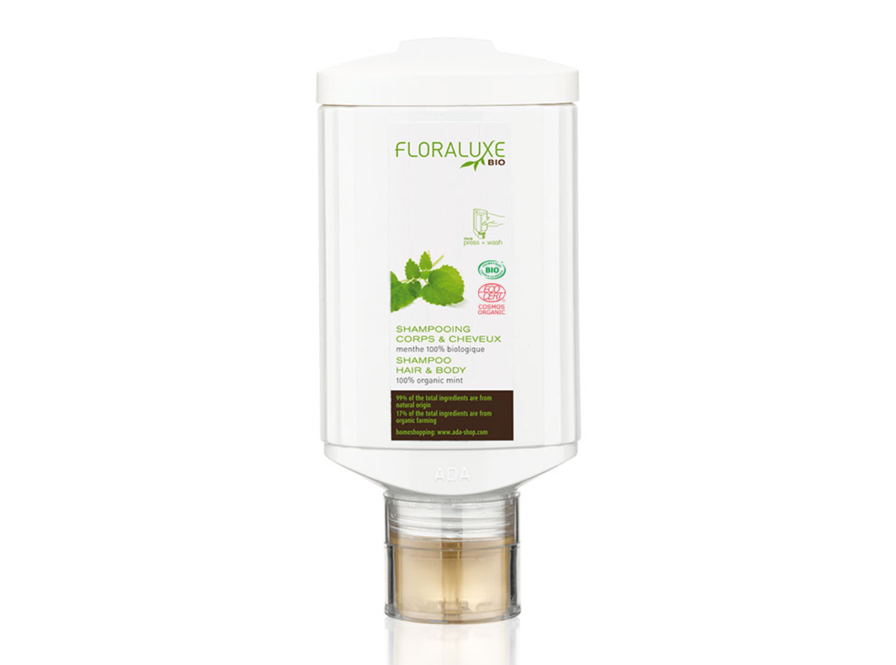 Floraluxe Haar & Körper Shampoo - press+wash, 300 ml