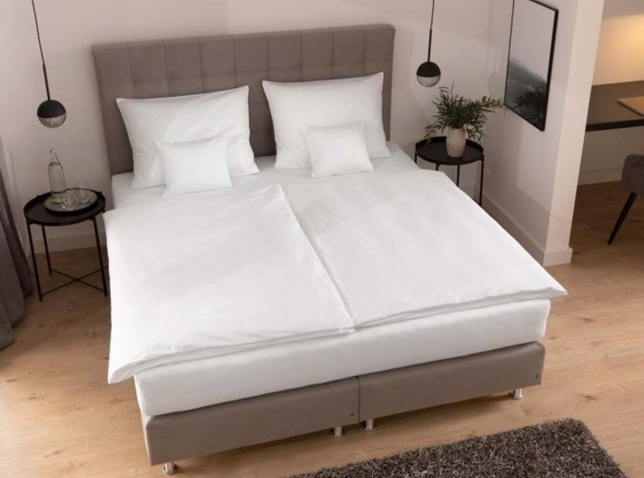 Marquesa satin bed linen white 40 x 80 cm white I B-goods 