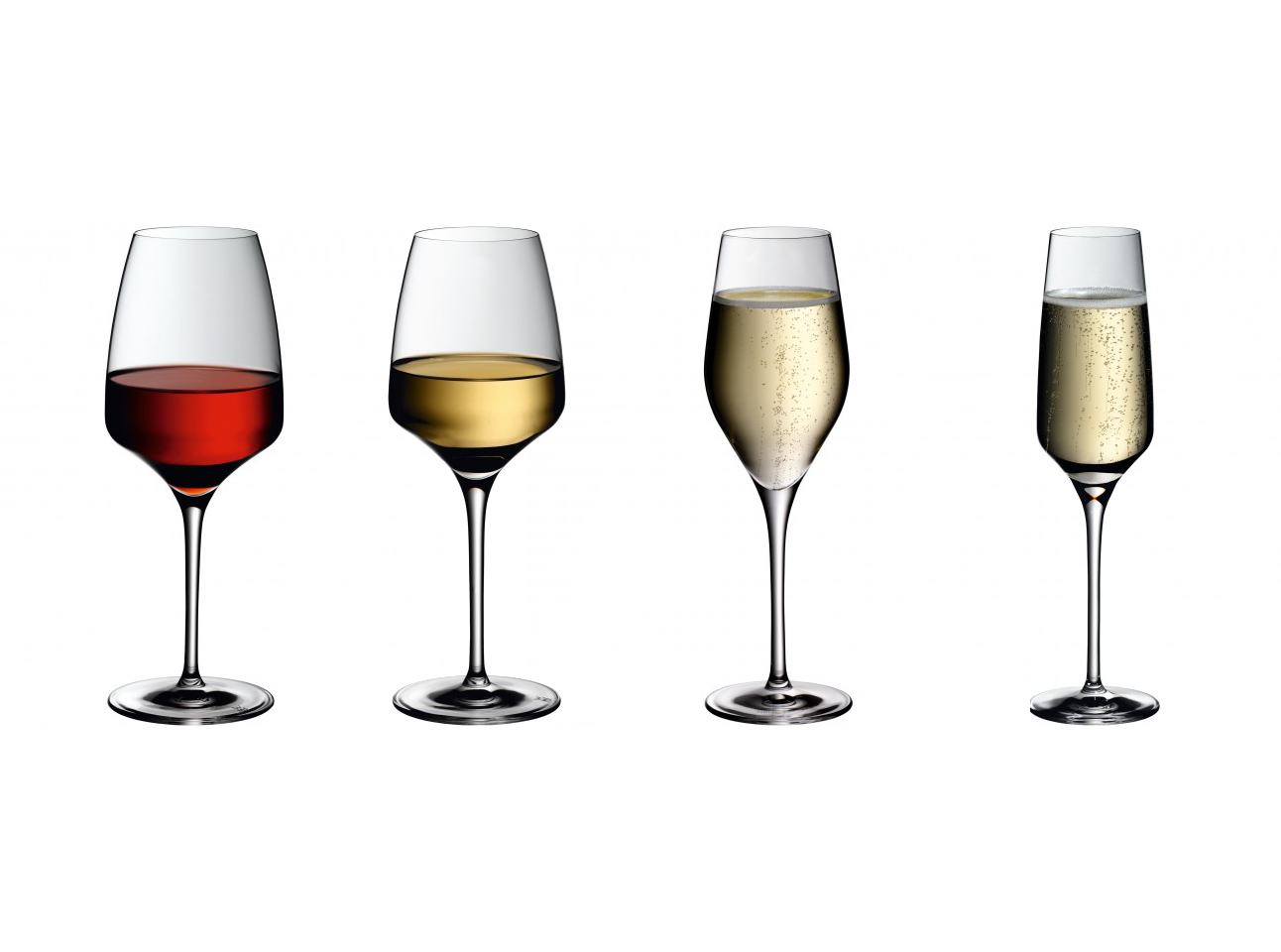 Rotwein-, Weißwein-, Sekt-, Champagner-Set (24-teilig)
