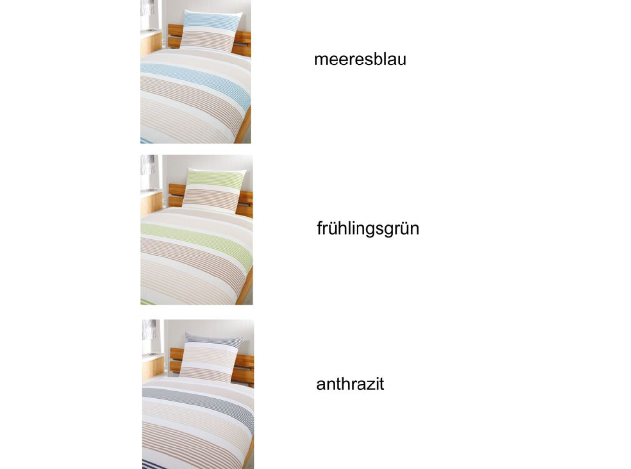 Renforcé print bedding in stripe design