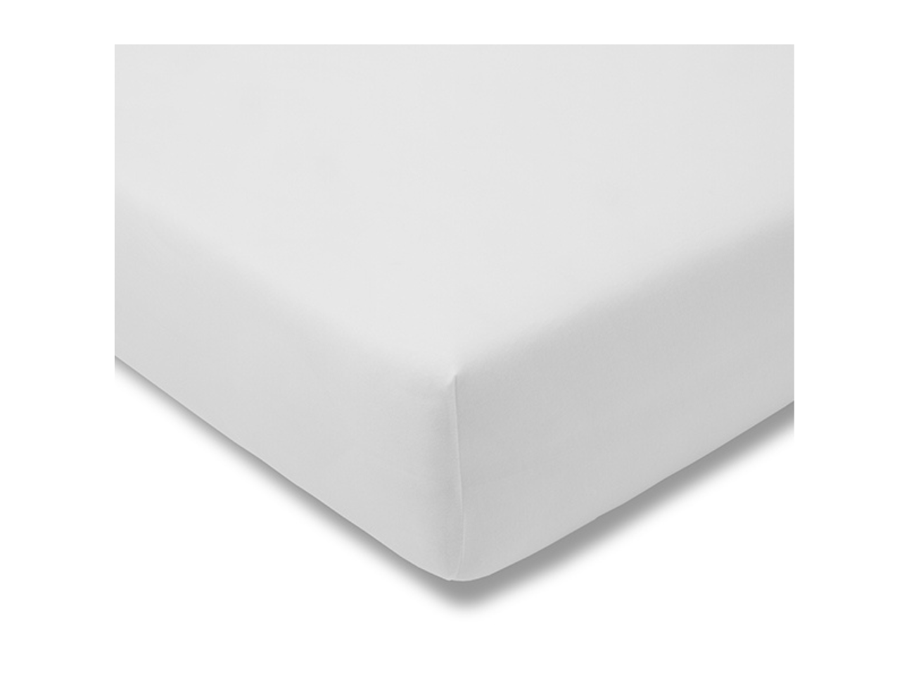 Feinjersey Qualitäts-Spannbetttuch  Farbe: Weiß , Größe.: 140-150 x 200 cm , Höhe: 18 cm  B-Ware